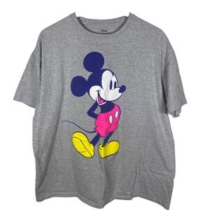 Disney Mickey Mouse Neon Graphic T Shirt Boxy Oversized Women's XXL